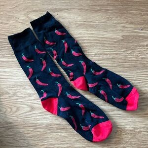 Novelty chili pepper socks (Size 9-11)